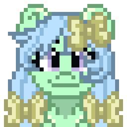 Fluffy Pastel head bobbing pixel art